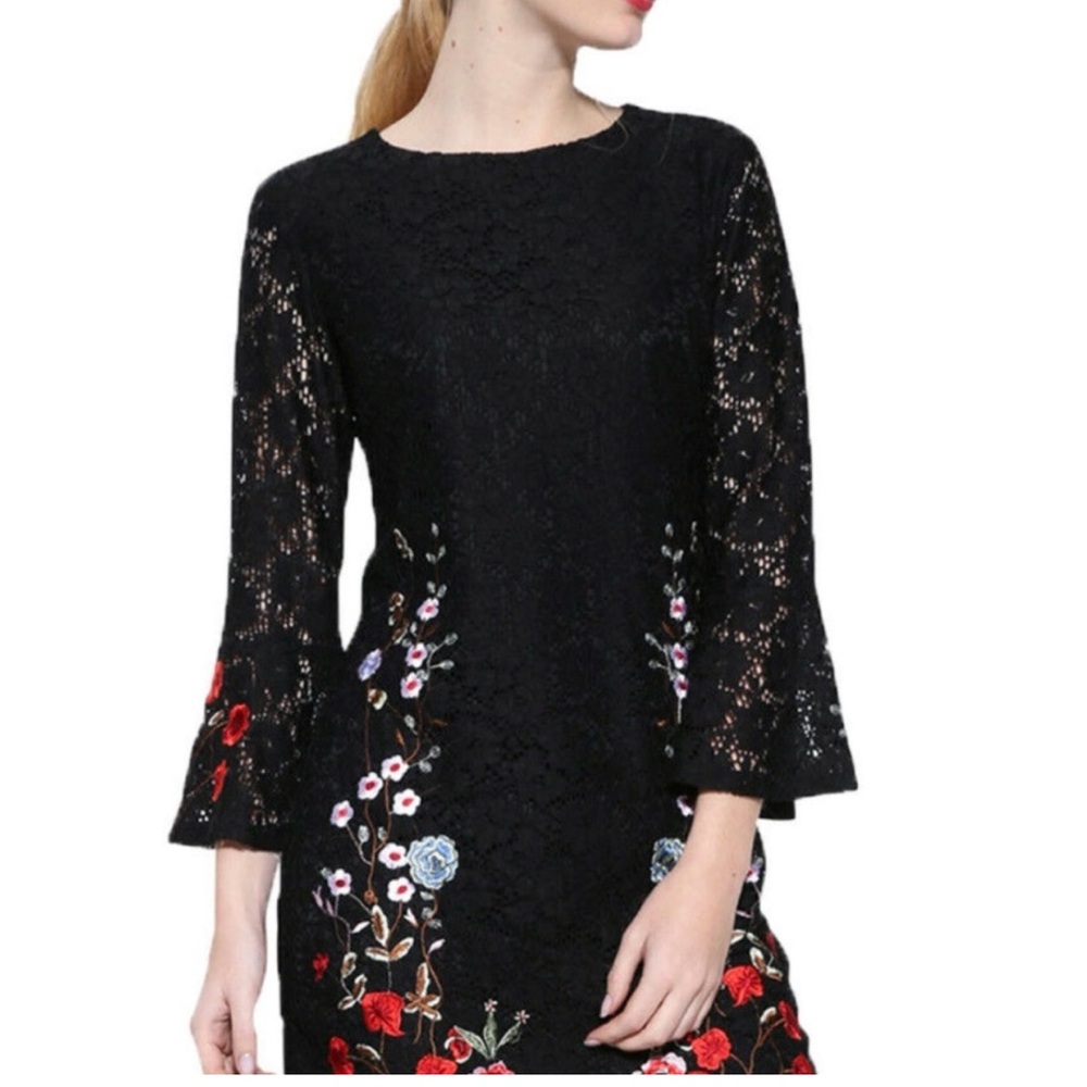 Desigual Black Lace Dress - Size 0/Spain - -34